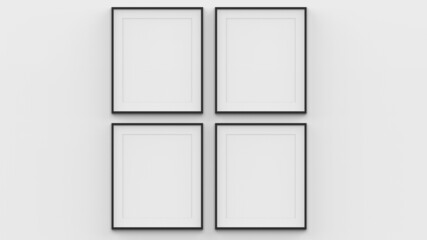 Frame mockup Vertical set of 4 frames.