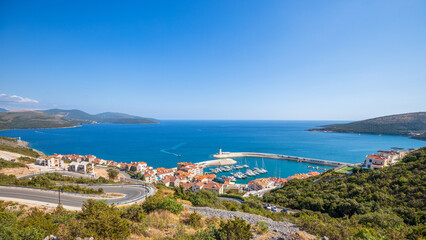Naklejka na ściany i meble Landscape travel view of Adriatic coast in Montenegro or Croatia