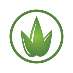 leaf logo vector template icon and design