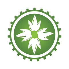 leaf logo vector template icon and design