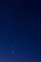 Orion constellation, Milky way stars photographed with star-tracker and long exposure.