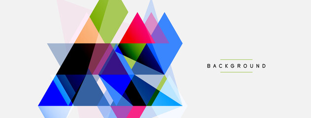 Mosaic triangles geometric background. Techno or business concept, pattern for wallpaper, banner, background, landing page