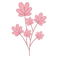 Fototapeta premium aesthetic element pink leaf flower