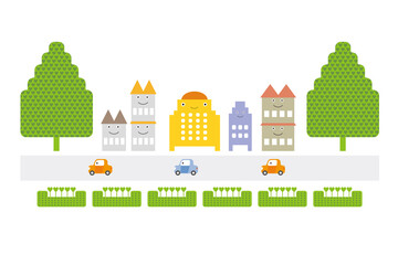 美しい街並みと楽しい暮らし。人々が明るく楽しく暮らせる街づくり。