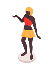 Female Mannequin Isometric Composition