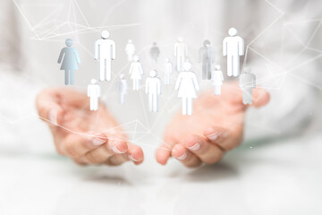 Global network. Blockchain. 3D illustration. Neural networks and artificial intelligence. Abstract