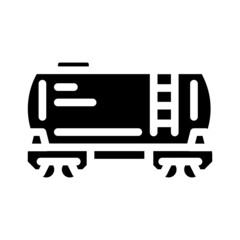 tank carriage glyph icon vector. tank carriage sign. isolated contour symbol black illustration