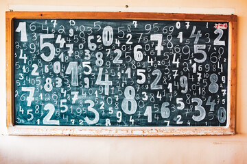 Background of numbers. from zero to nine. Numbers texture. Finance data concept. Mathematic....