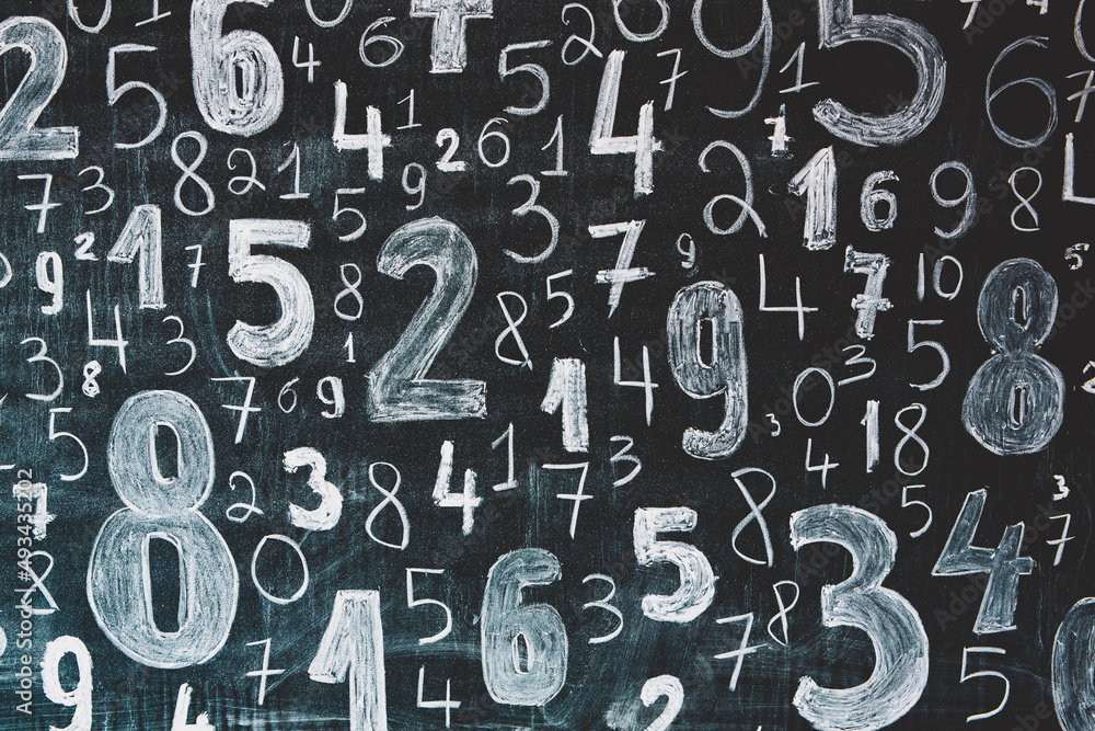Poster background of numbers. from zero to nine. numbers texture. finance data concept. mathematic. seamles