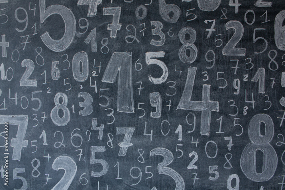 Poster background of numbers. from zero to nine. numbers texture. finance data concept. mathematic. seamles