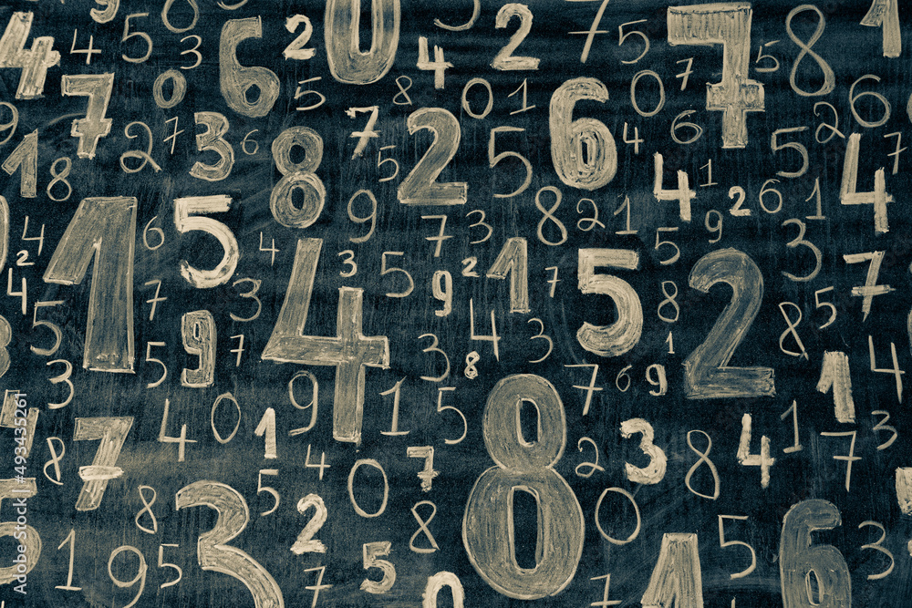 Poster background of numbers. from zero to nine. numbers texture. finance data concept. mathematic. seamles