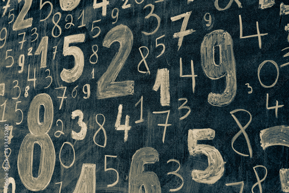 Poster background of numbers. from zero to nine. numbers texture. finance data concept. mathematic. seamles