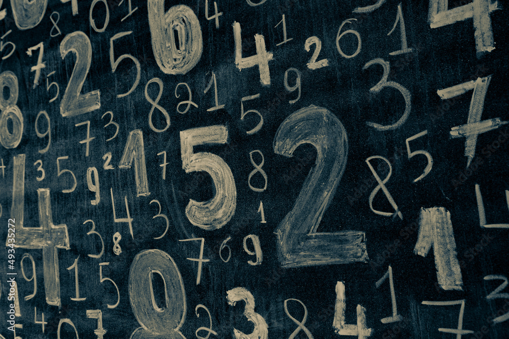 Poster background of numbers. from zero to nine. numbers texture. finance data concept. mathematic. seamles