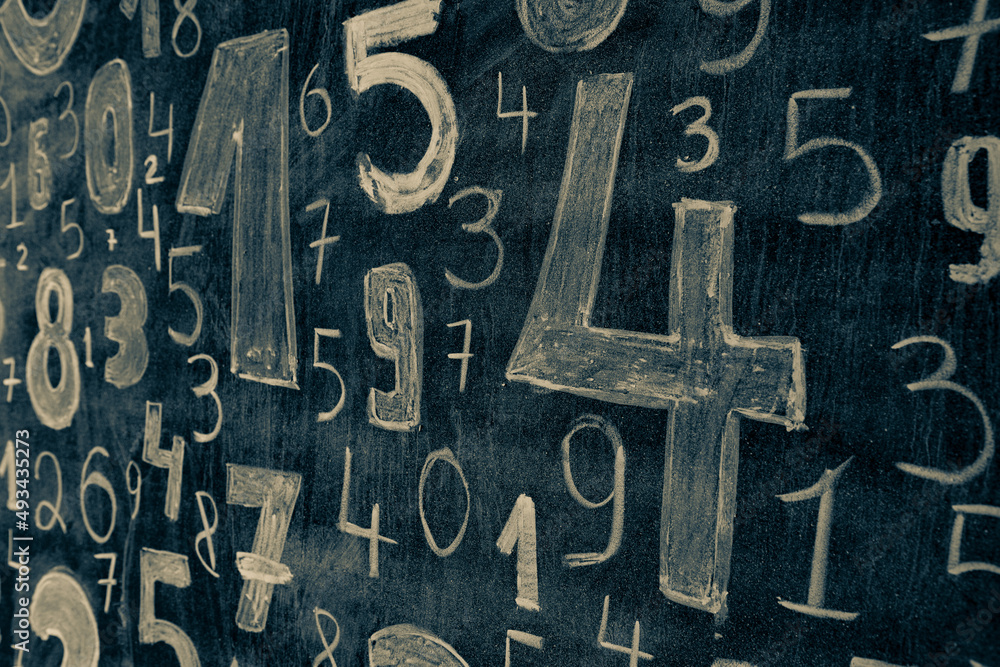Poster background of numbers. from zero to nine. numbers texture. finance data concept. mathematic. seamles