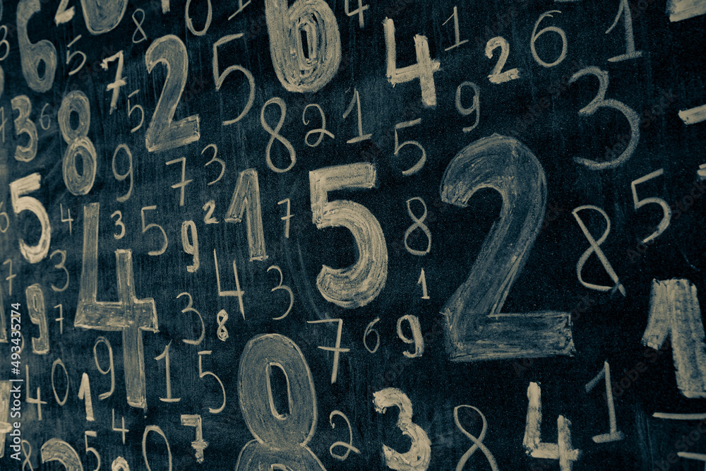 Poster background of numbers. from zero to nine. numbers texture. finance data concept. mathematic. seamles