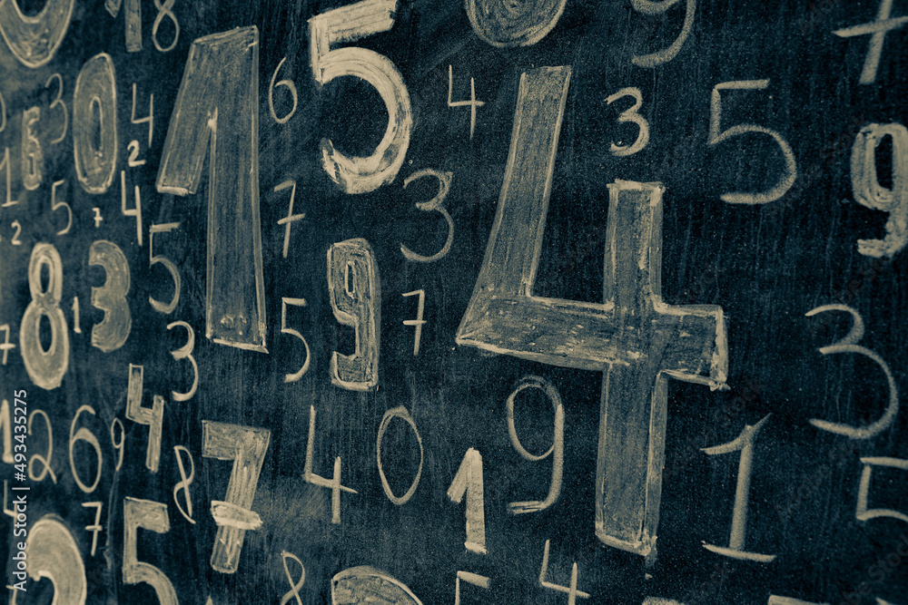 Poster background of numbers. from zero to nine. numbers texture. finance data concept. mathematic. seamles
