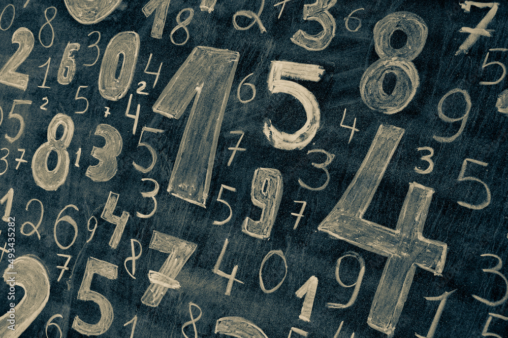 Poster background of numbers. from zero to nine. numbers texture. finance data concept. mathematic. seamles