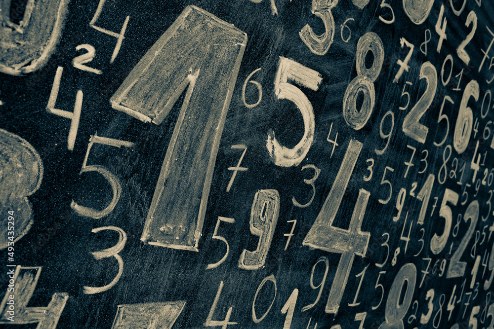 Poster background of numbers. from zero to nine. numbers texture. finance data concept. mathematic. seamles