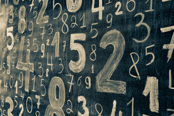 Background of numbers. from zero to nine. Numbers texture. Finance data concept. Mathematic....