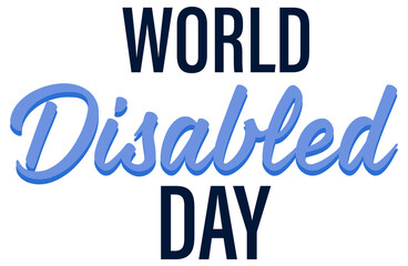 World disabled day logo design