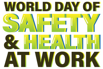 World day for safety and health at work logo design
