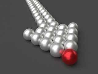 Illustration of leader leads the team forward. Business concepts