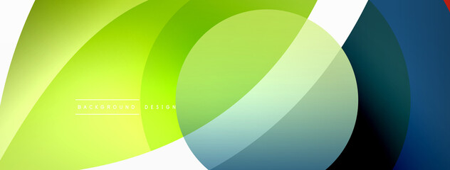 Creative geometric wallpaper. Minimal abstract background. Circle wave and round shapes composition vector illustration for wallpaper banner background or landing page