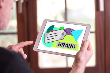Brand concept on a tablet