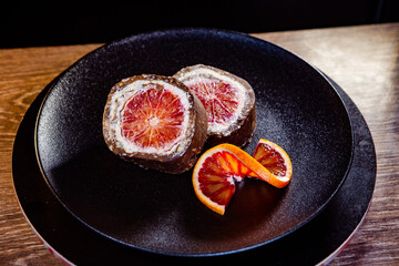 chocolate roll with sicilian orange