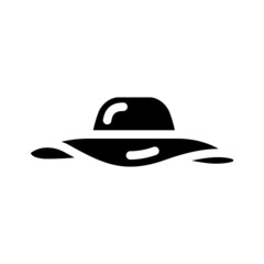 Naklejka na ściany i meble hat accessory glyph icon vector. hat accessory sign. isolated contour symbol black illustration