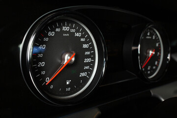 Fototapeta premium Sport car tachometer and dashboard with backlight 