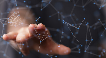 Communication technology for internet business. Global world network