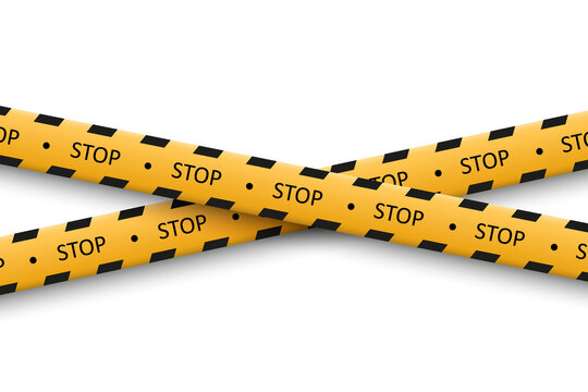 Barrier warning tape on transparent background. Vector illustration.	

