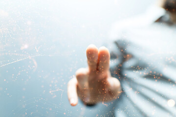 Global world network and telecommunication on earth cryptocurrency and blockchain and IoT