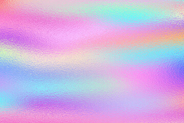 Pastel neon iridescent holographic rainbow foil, shiny metallic texture, colorful background vector for web design, rgb color mode .