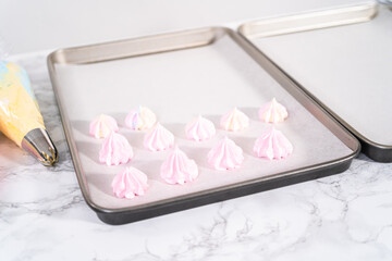 Unicorn meringue cookies