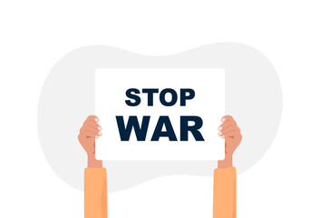 Stop War in Ukraine concept illustration