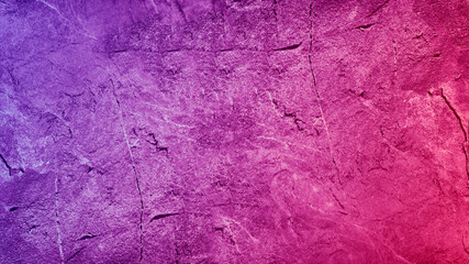 Purple pink abstract background. Gradient. Toned rough stone surface texture. Colorful backdrop with copy space for design.