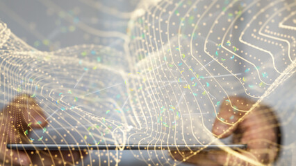 conference Digital Network and data concept 3d