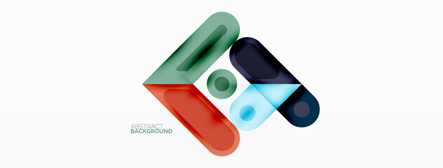 Square and circle minimal abstract background. Vector illustration for wallpaper banner background