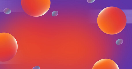 Cosmic spheres. Abstract future background. Copy space. 