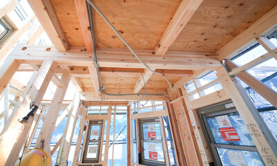 新築住宅　建築現場