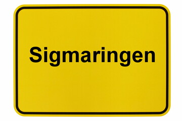 Illustration eines Ortsschildes der Stadt Sigmaringen