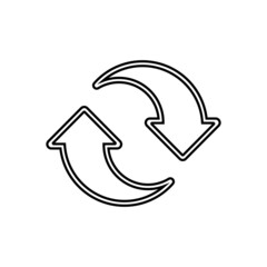 Recycle icon in line style