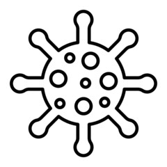 Obraz premium Virus Vector Outline Icon Isolated On White Background