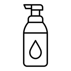 Lotion Vector Outline Icon Isolated On White Background