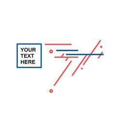 Vector poster design with red and blue lines and shapes. Abstract geometric illustration. Art dynamic background