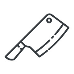 Knife vector line icon isolated on white transparent background.