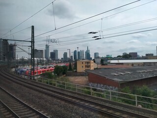 railway station in the morning