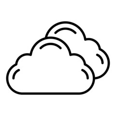 Cloud Vector Outline Icon Isolated On White Background